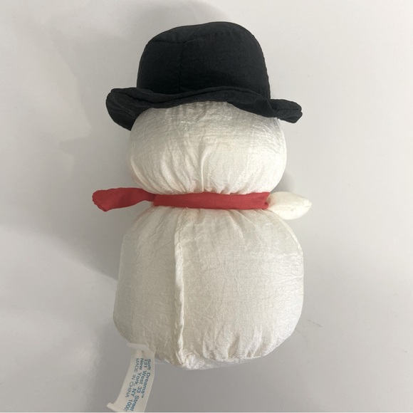 Vintage Sears Soft Dreams Nylon Snowman 5" stuffed toy plush 1980s Christmas - Picture 4 of 8
